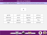L'ordre alphabétique des mots